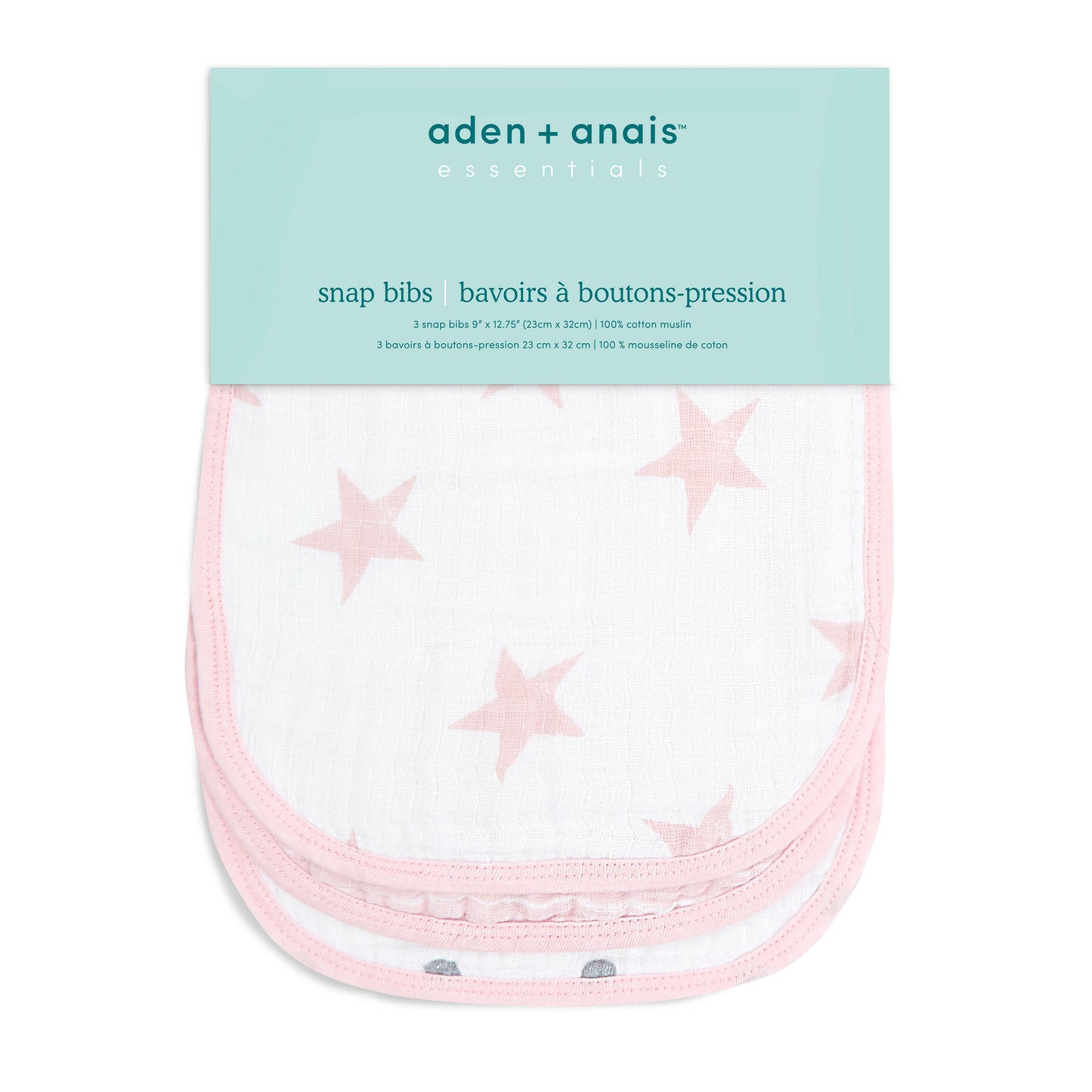 aden + anais™ snap bibs užsegami seilinukai (3 vnt.) - Tiny Humans