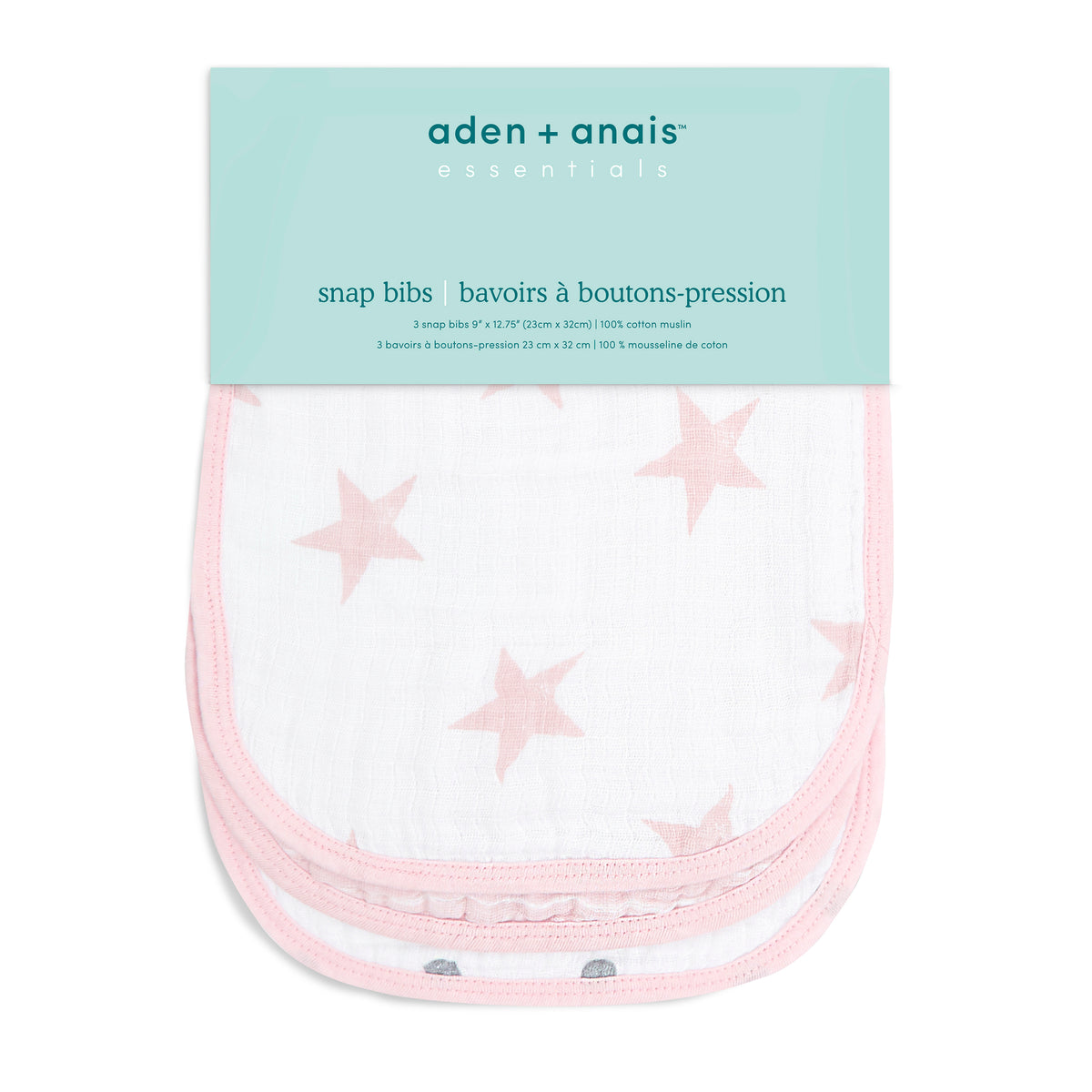 aden + anais™ snap bibs užsegami seilinukai (3 vnt.) - Tiny Humans