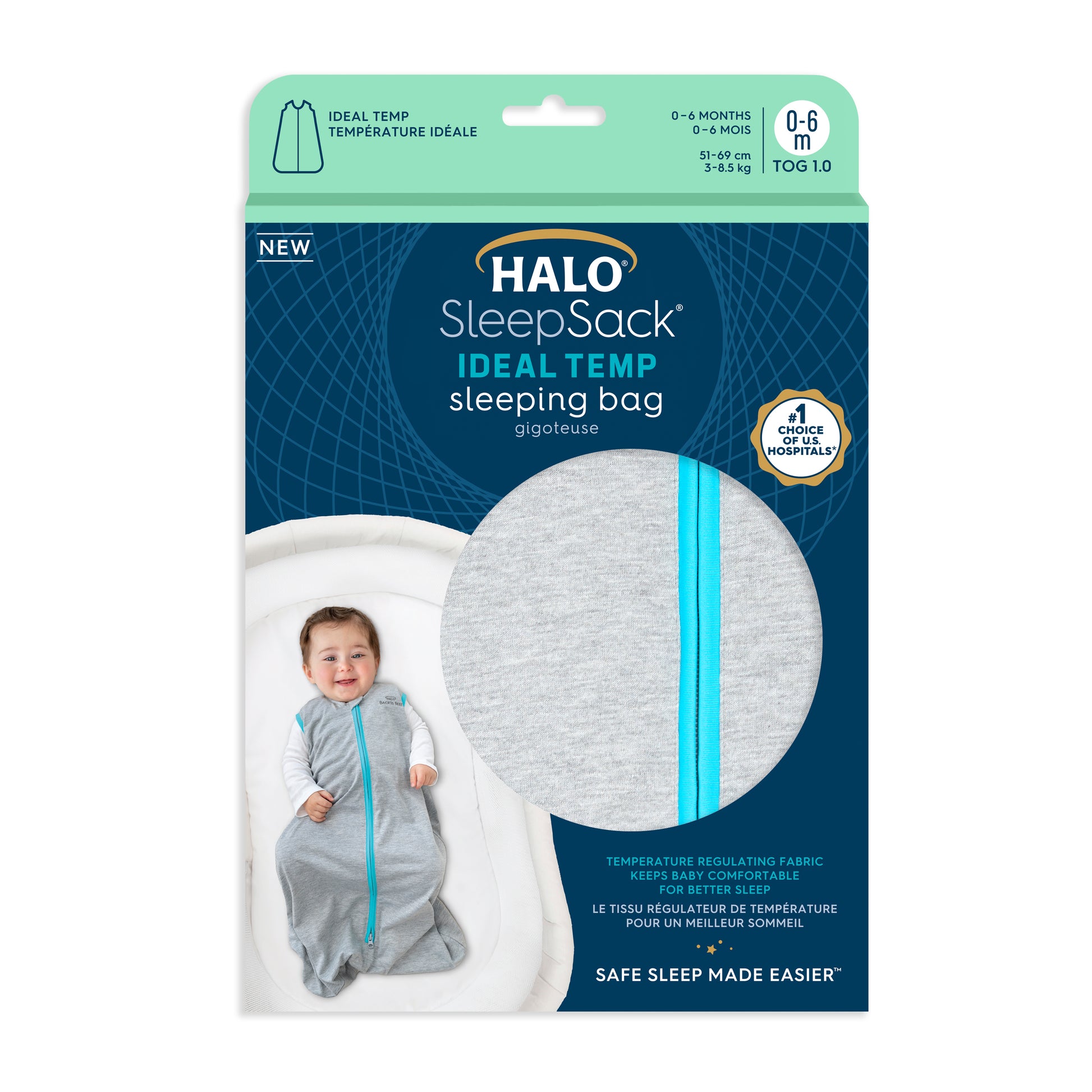 HALO SLEEPSACK® IDEAL TEMP miegmaišis 1.0 TOG - Tiny Humans