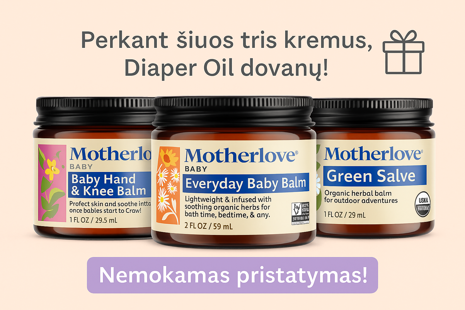 Motherlove produktų banner
