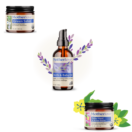 Motherlove® Kūdikių odos priežiūros rinkinys - Tiny Humans